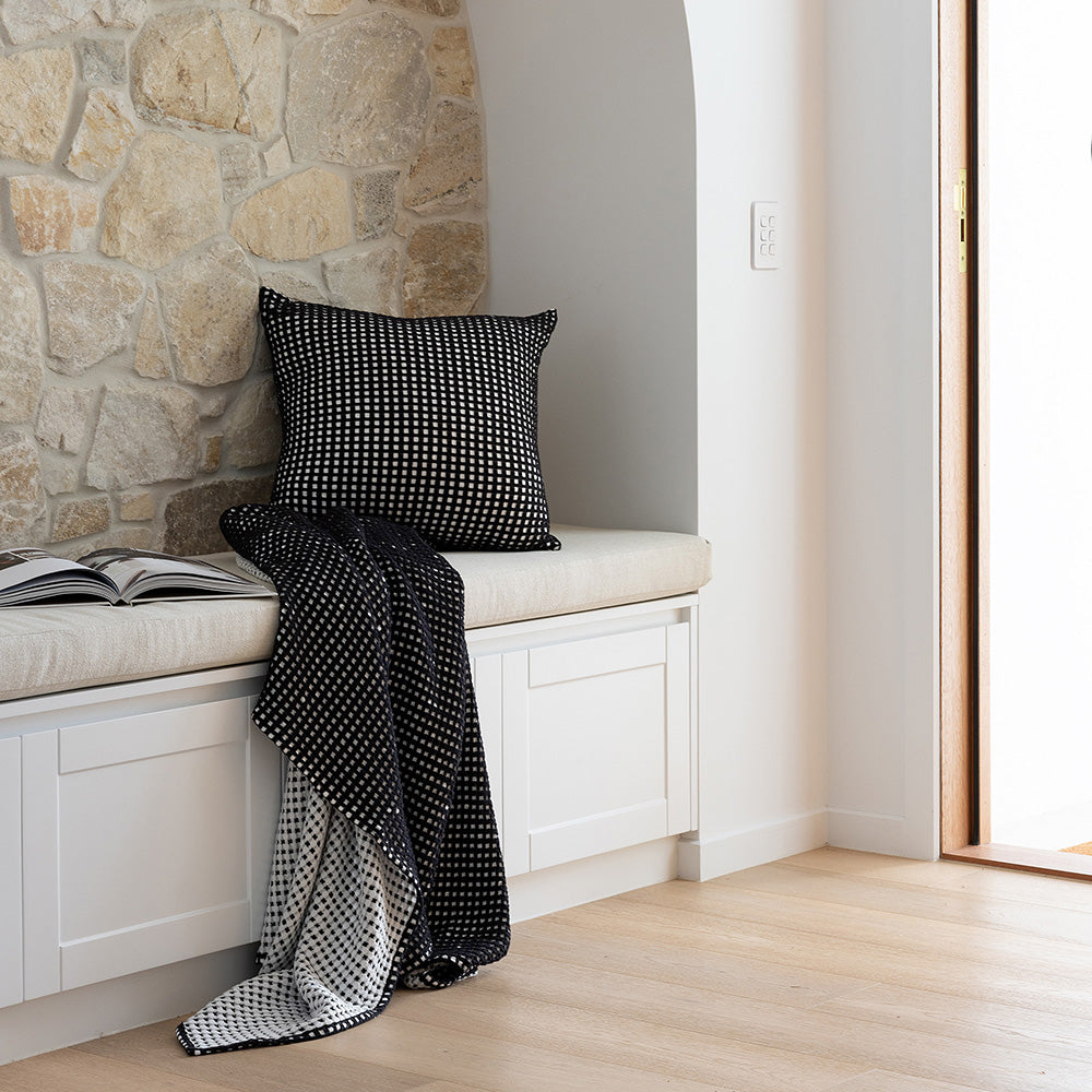 Dora Square Cushion Black