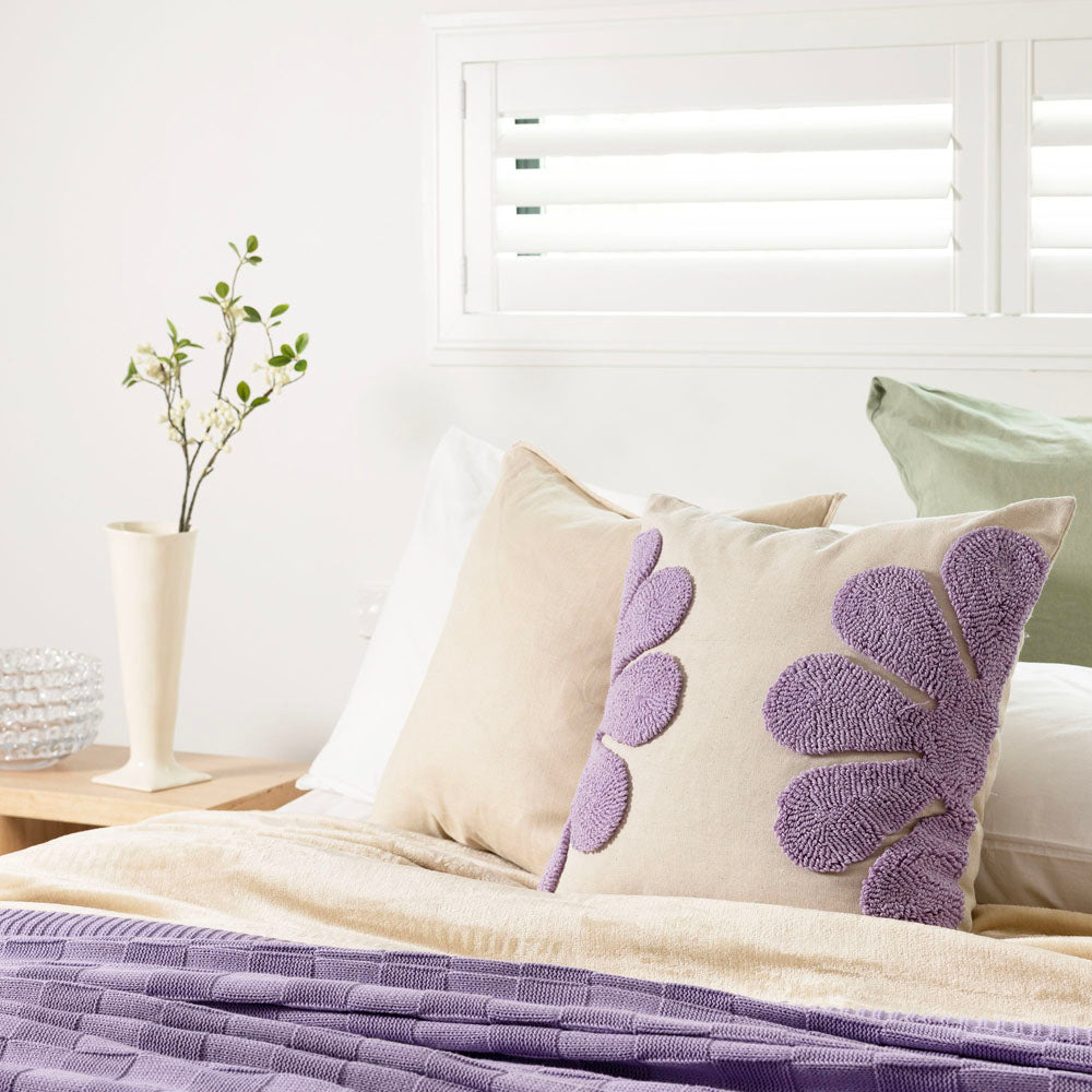 Florian Square Cushion Lilac - BAMBURY