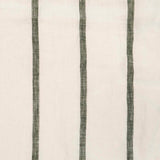 Linen Feather-Filled Rectangle Cushion 30 x 60cm Bambury - Moss Stripe