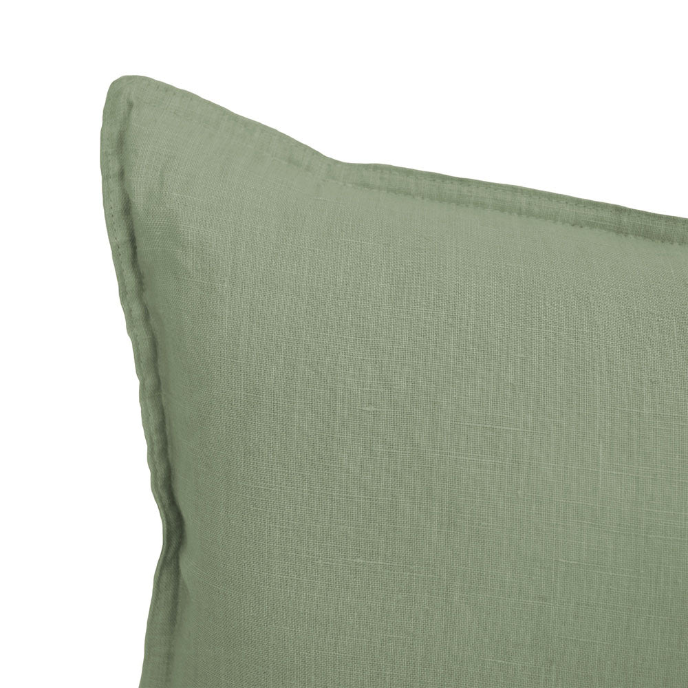 Linen Rectangle Cushion Sage - BAMBURY