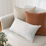 Linen Rectangle Cushion White - BAMBURY