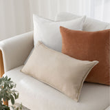 Linen Square Cushion White - BAMBURY