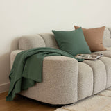 Milo Waffle Square Cushion Juniper - Bambury