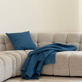 Milo Waffle Square Cushion Ocean - Bambury