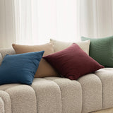Milo Waffle Square Cushion Ocean - Bambury