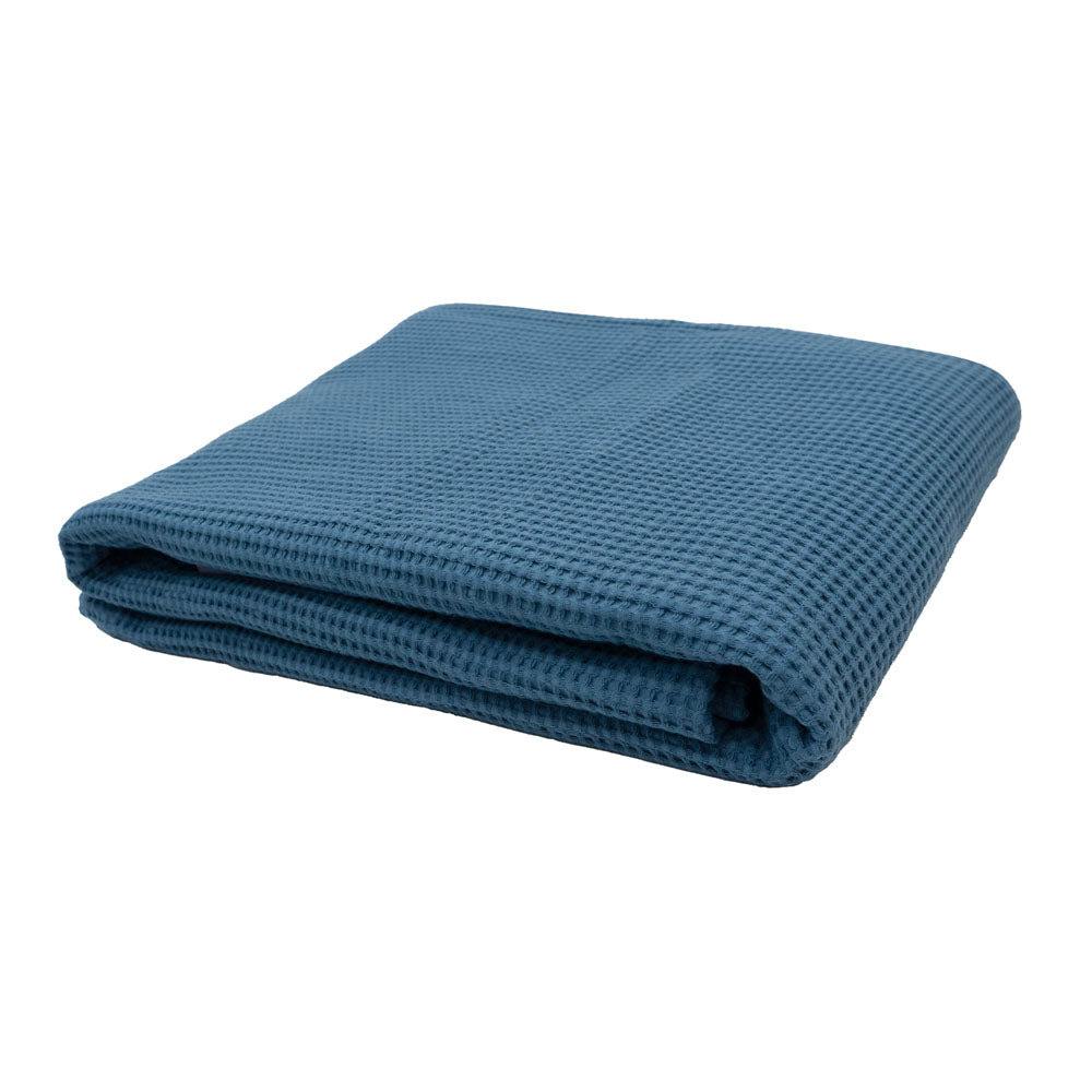 Milo Waffle Throw Ocean - Bambury