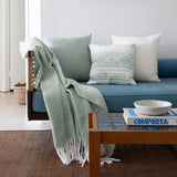 Nova Square Cushion Ivory- Bambury