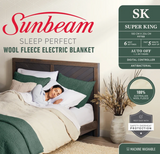 Electric Blanket - SLEEP PERFECT ANTIBACTERIAL WOOL FLEECE QUEEN (153cm x 200cm)