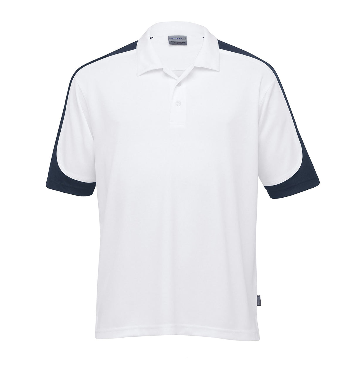 Dri Gear Challenger Polo  white/navy/white - XXS