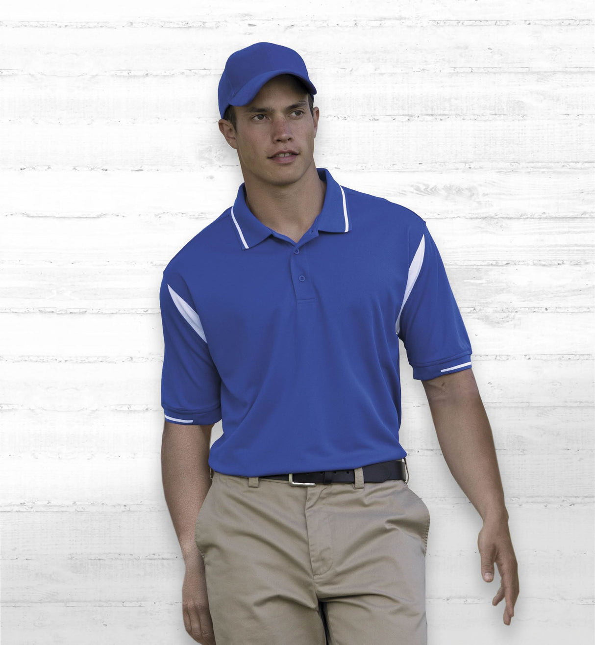 Dri Gear Insert Polo  - black/white - M
