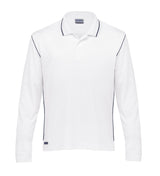 Dri Gear Long Sleeve Hype Polo  - white/navy - XXL