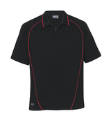 Dri Gear Piped Ottoman Instinct Polo - black/red - S