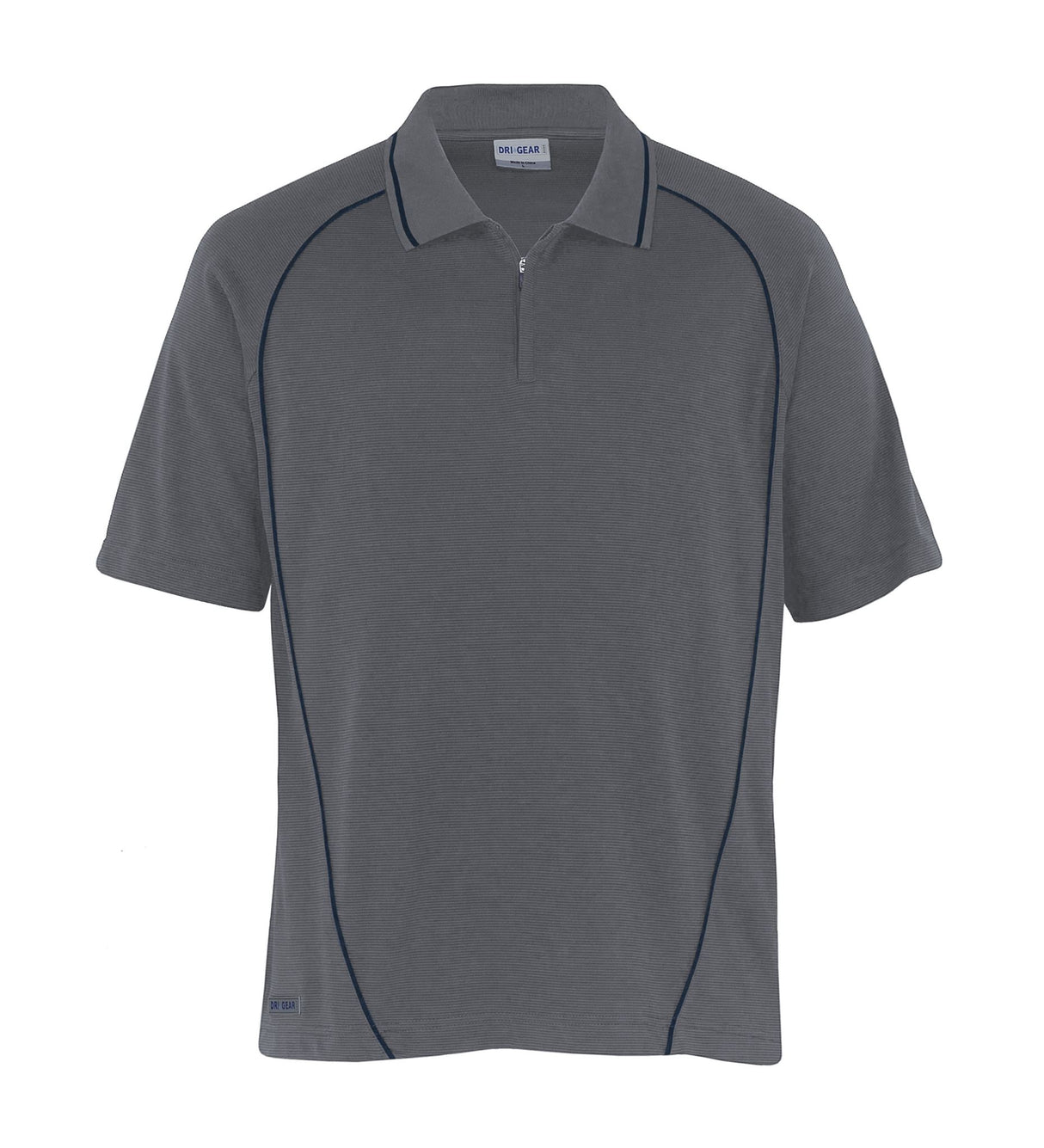 Dri Gear Piped Ottoman Instinct Polo - charcoal/navy - XXL