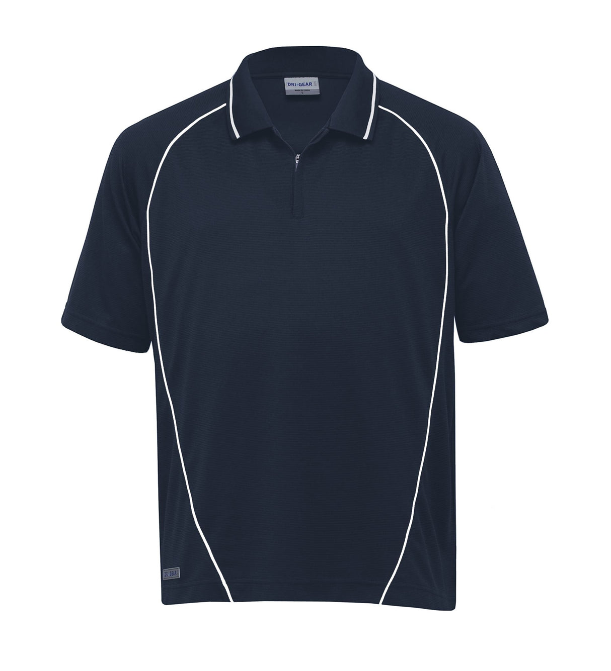 Dri Gear Piped Ottoman Instinct Polo - navy/white - L