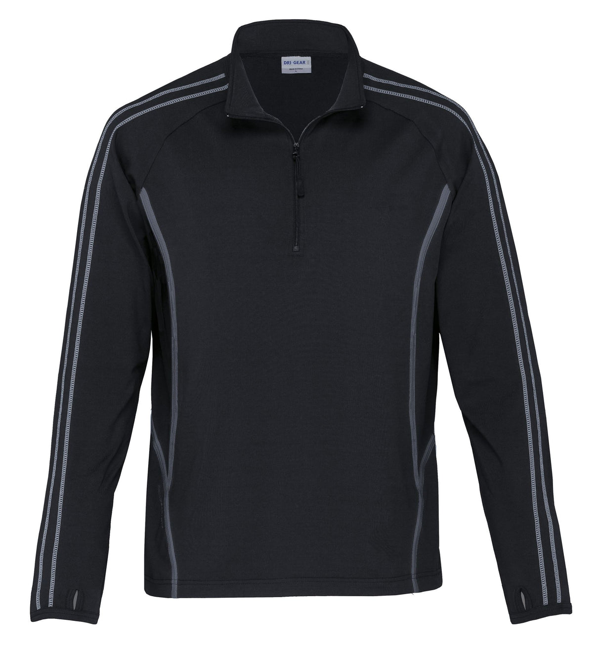 Dri Gear Reflex Zip Pullover - black/charcoal - L