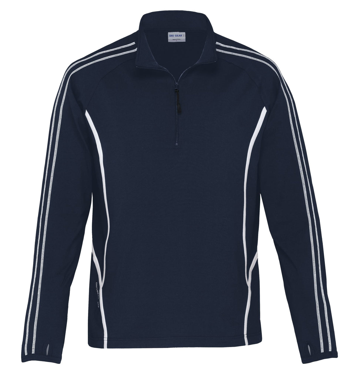 Dri Gear Reflex Zip Pullover - navy/white - XS
