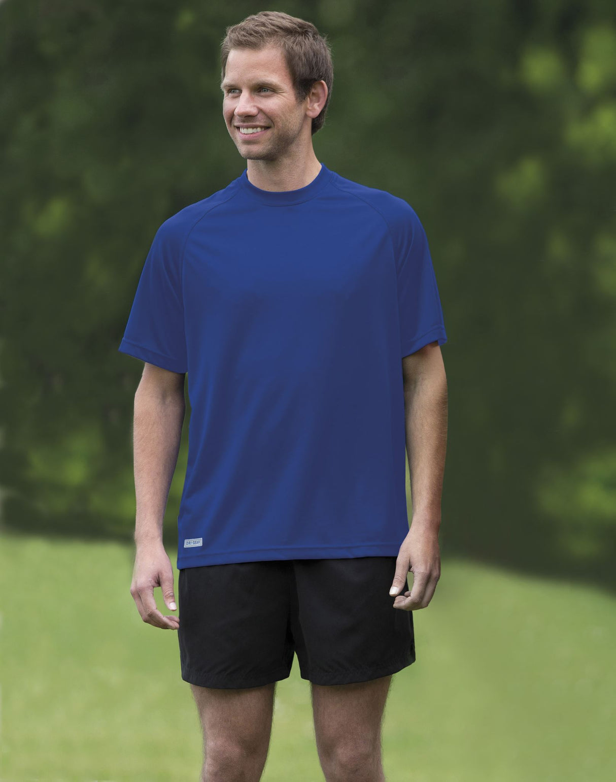 Dri Gear Plain Raglan Tee - Mens  navy - M