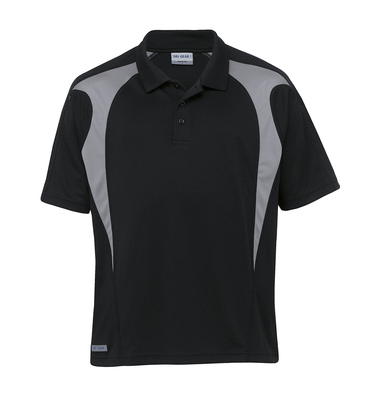 Dri Gear Spliced Zenith Impact Polo  - black/aluminium - 3XL