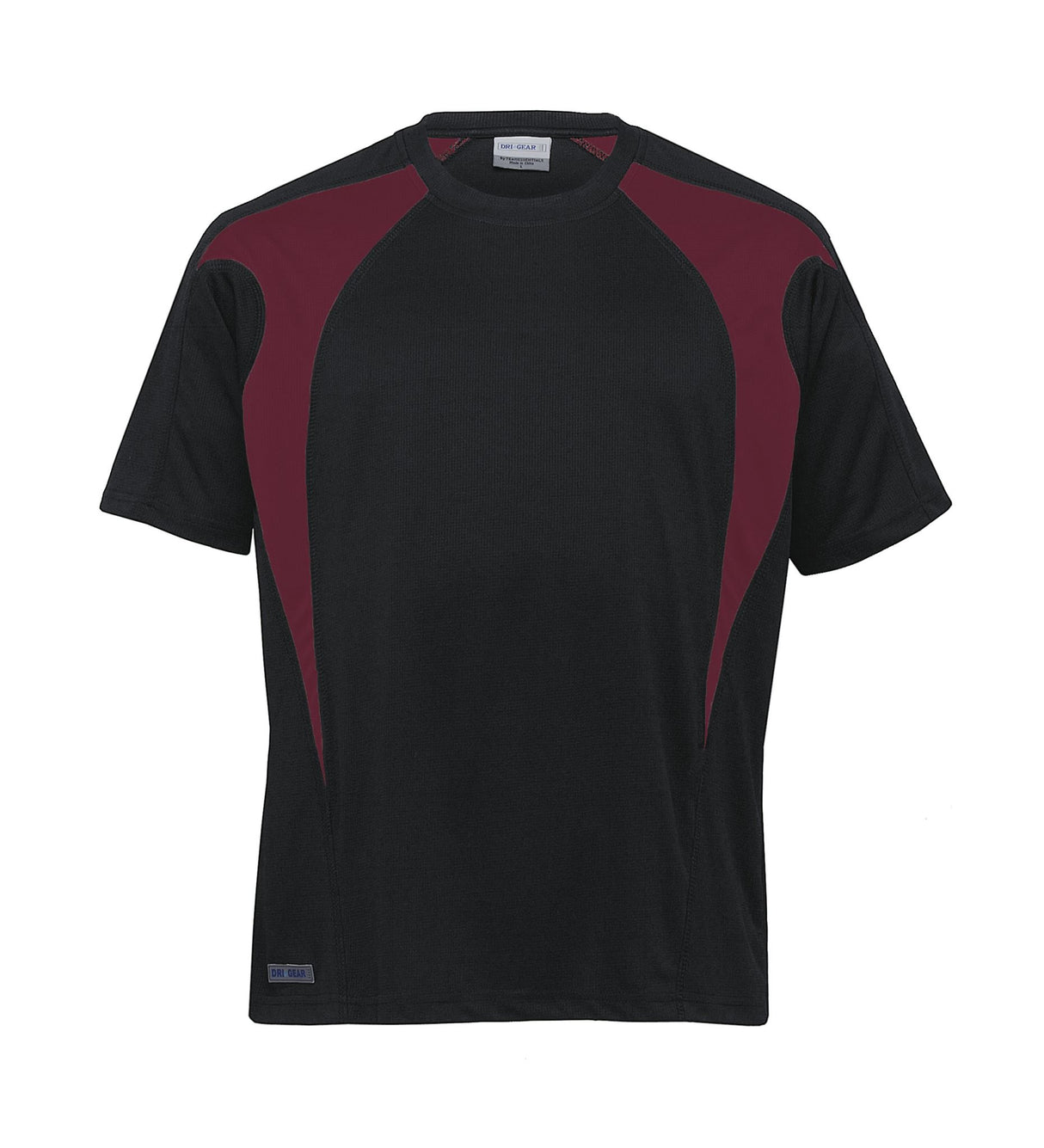 Dri Gear Spliced Zenith Tee  black/maroon - 3XS
