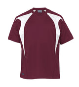 Dri Gear Spliced Zenith Tee  maroon/white - S
