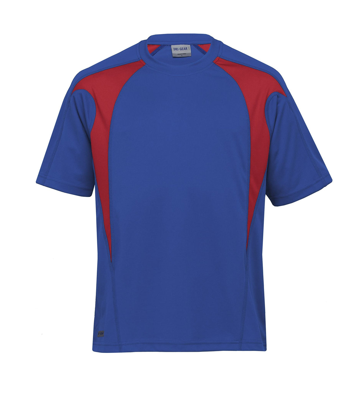 Dri Gear Spliced Zenith Tee  royal/red - L