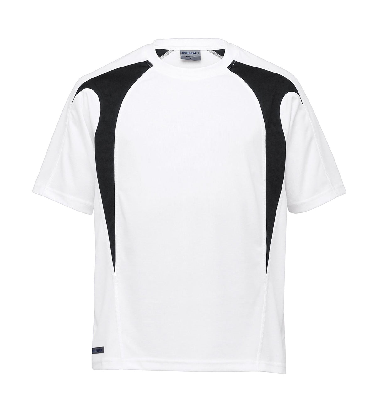 Dri Gear Spliced Zenith Tee  white/black - XXS