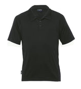 Merino Short Sleeve Polo - Mens  - black - XXL