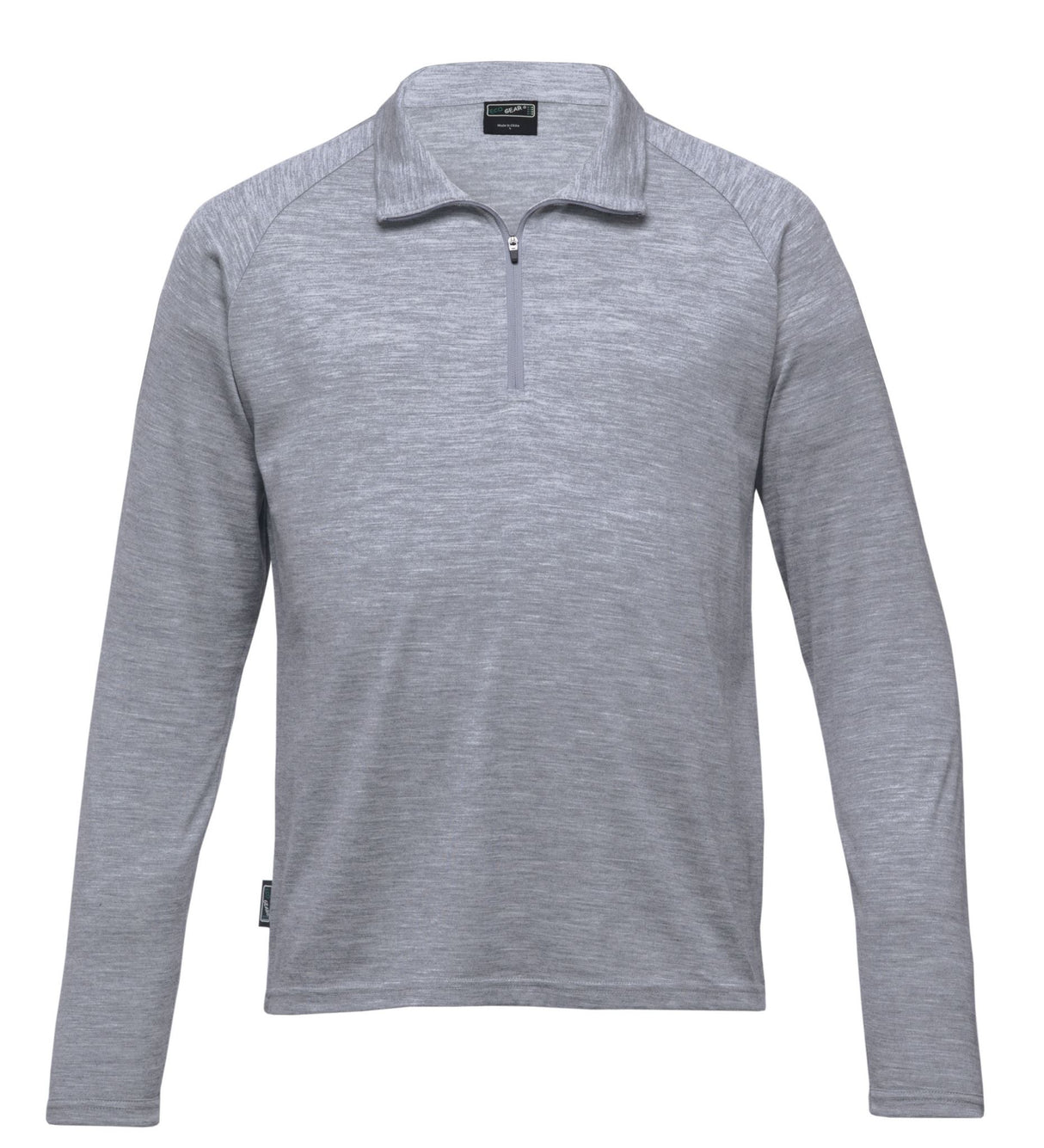 Merino Zip Pullover - Womens  - grey marle - 14