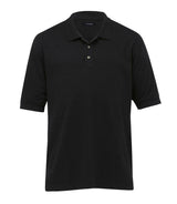 Jacquard Ottoman Balmoral Polo - Mens  - black - XL