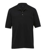 Jacquard Ottoman Balmoral Polo - Mens  - black - XXL