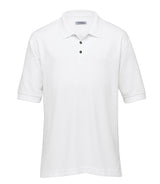 Jacquard Ottoman Balmoral Polo - Mens  - white - S