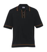 Retro Waffle Polo - Mens  - black/pumpkin - M