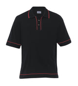 Retro Waffle Polo - Mens  - black/red - M