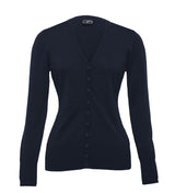 Merino Cardigan - Womens  - navy - 16
