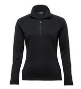 Merino Zip Pullover - Womens  - black - 18
