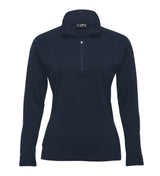 Merino Zip Pullover - Womens  - navy  - 8