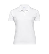 Jacquard Ottoman Balmoral Polo - Womens  - white - 20