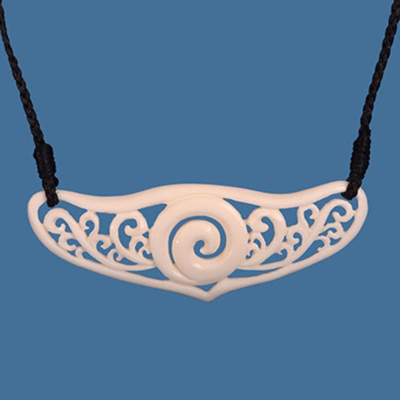 Intricate Koru breastplate necklace