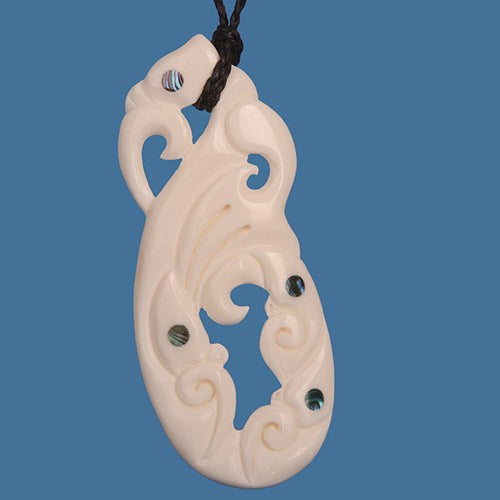 Pendant Necklace - Bone Manaia (8.16 x 3.57)