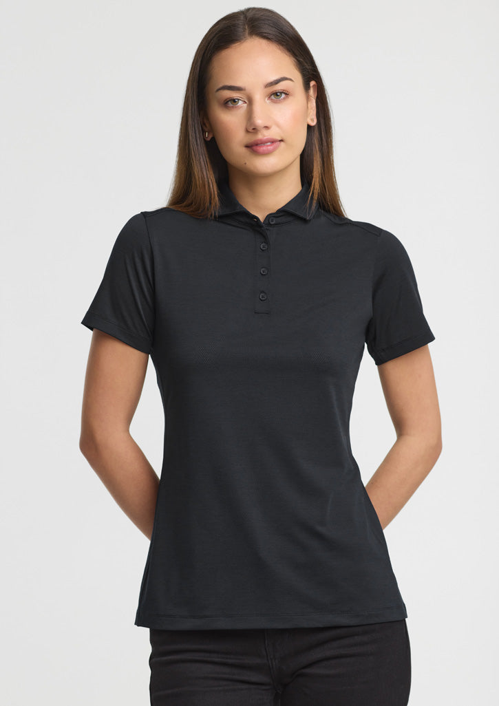 Phoenix Womens Short Sleeve Polo - Black