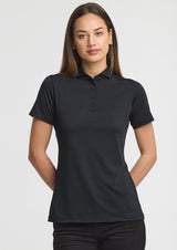 Phoenix Womens Short Sleeve Polo - Black