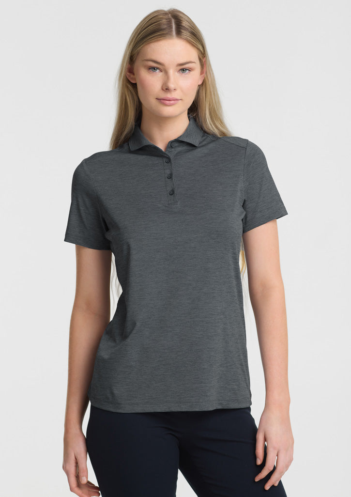 Phoenix Womens Short Sleeve Polo - Charcoal Marle
