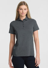 Phoenix Womens Short Sleeve Polo - Charcoal Marle