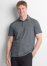Phoenix Mens Short Sleeve Polo - Charcoal Marle