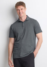 Phoenix Mens Short Sleeve Polo - Charcoal Marle