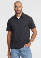 Venture Mens Short Sleeve Polo - Black