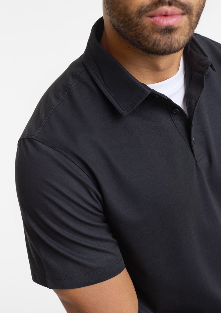 Venture Mens Short Sleeve Polo - Black