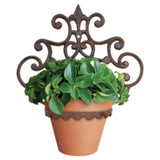 Elegant cast iron flowerpot holder (29.8 x 31.7cm) for showcasing plants, perfect for indoor and outdoor spaces.