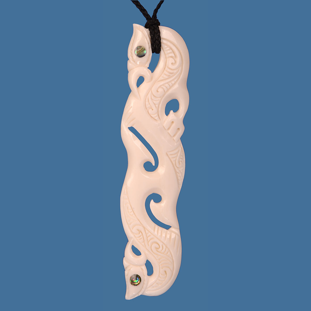 XL Bone Manaia  Pendant - Version 1