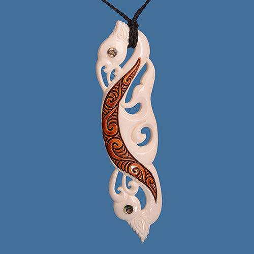 XL Bone Manaia  Pendant - Version 2